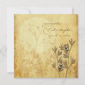 Tortelduifjes en trouwuitnodigingen kaart (Voorkant)