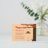 Tortelduifjes Falling Hearts Mini Receptie 100pk Informatiekaartje (Staand voorkant)