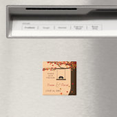 Tortelduifjes Falling Hearts Oak Tree Favor Magneet (Insitu (Vaatwasser))