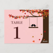 Tortelduifjes Falling Hearts Oak Tree Tafelnummer (Achterkant)