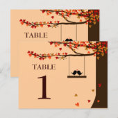 Tortelduifjes Falling Hearts Oak Tree Tafelnummer (Voorkant / Achterkant)