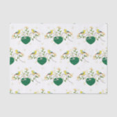 Tortelduifjes Floral Plaid Tissuepapier (Voorkant)