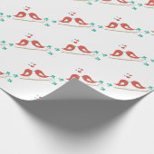 Tortelduifjes Folk Art Cadeaupapier (Hoek)