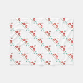 Tortelduifjes Folk Art Fleece Deken (Voorkant (Horizontaal))