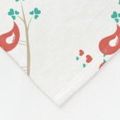 Tortelduifjes Folk Art Fleece Deken (Hoek)