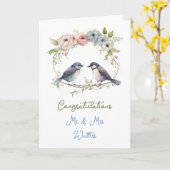Tortelduifjes | Gefeliciteerd met je huwelijk Kaart (Gele Bloem)
