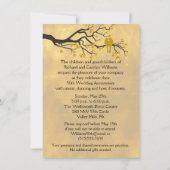 Tortelduifjes Golden Jubileum Uitnodiging (Achterkant)