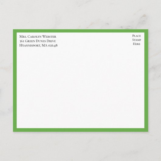 Tortelduifjes Groen Geel Lovebird Verlovingsfeest Uitnodiging Briefkaart (Achterkant)