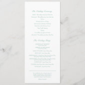 Tortelduifjes groen lentevertrouwprogramma programmakaart (Achterkant)