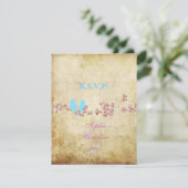 TORTELDUIFJES, GROTE RSVP's/DIY-kleur RSVP Kaartje (Staand voorkant)