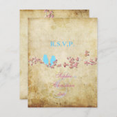 TORTELDUIFJES, GROTE RSVP's/DIY-kleur RSVP Kaartje (Voorkant / Achterkant)