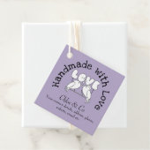 Tortelduifjes handgemaakt met liefde dank u bedankjes labels (In situ)