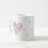 Tortelduifjes hart koffiemok (Voorkant links)