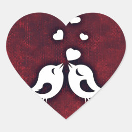Tortelduifjes Hart Sticker