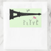 Tortelduifjes Hartelijk dank (groen) Rechthoekige Sticker (Tas)