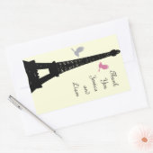 Tortelduifjes Hartelijk dank (niet wit) Rechthoekige Sticker (Envelop)