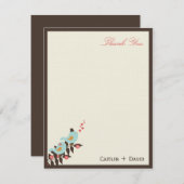 Tortelduifjes Hartelijk dank Notitiekaartje (Voorkant / Achterkant)