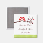 Tortelduifjes, harten Bewaar de datummagneet Magneet (Voorkant / Achterkant)