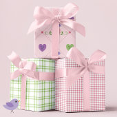 Tortelduifjes harten inpakpapier vel