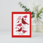 Tortelduifjes Hearts Happy Valentine's Day Briefka Feestdagenkaart (Staand voorkant)