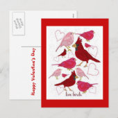 Tortelduifjes Hearts Happy Valentine's Day Briefka Feestdagenkaart (Voorkant / Achterkant)