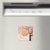 Tortelduifjes - Herfstbruiloft Bewaar de Datummagn Magneet (Insitu (Vaatwasser))