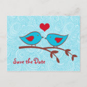 Tortelduifjes Het Briefkaart Datum opslaan (Voorkant)