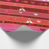 Tortelduifjes Het Patroon van de Valentijn van het Cadeaupapier (Hoek)