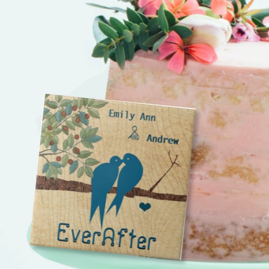 Tortelduifjes Houtkorrelboom ooit na Jubileum Tegeltje