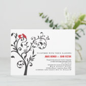 Tortelduifjes in de Abstracte boom Kaart (Staand voorkant)