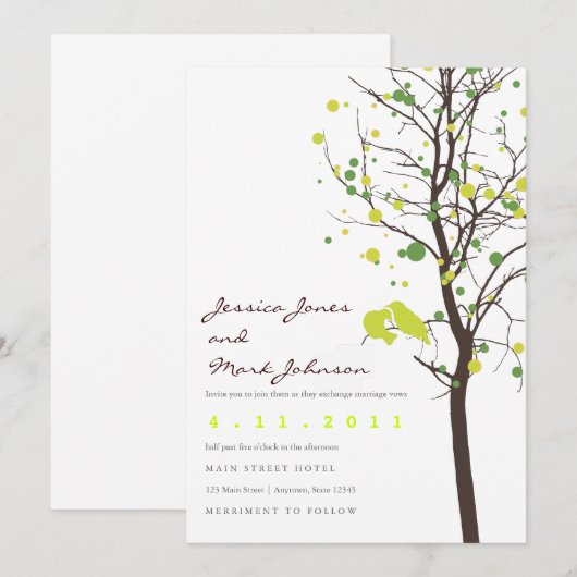 Tortelduifjes in de poolpuntstructuur kaart (Voorkant / Achterkant)