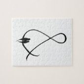 Tortelduifjes in een ampersand legpuzzel (Horizontaal)