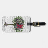 Tortelduifjes in een boom bagagelabel (Voorkant horizontaal)