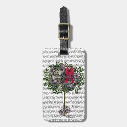 Tortelduifjes in een boom bagagelabel (Voorkant verticaal)