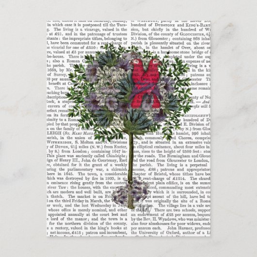 Tortelduifjes in een boom briefkaart (Voorkant)