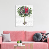 Tortelduifjes in een boom canvas afdruk (Insitu (Woonkamer))