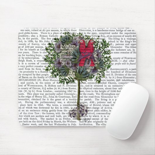 Tortelduifjes in een boom muismat (Met muis)