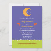 Tortelduifjes in een boom (nacht) bruiloft uitnodi kaart (Achterkant)