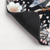 Tortelduifjes in Kerstmis achtergrond Muismat (Hoek)