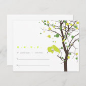 Tortelduifjes in RSVP - Groene poolpunten (Voorkant / Achterkant)