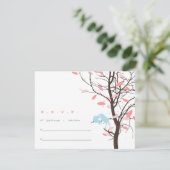 Tortelduifjes in RSVP - Roze en Blauw (Staand voorkant)