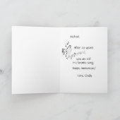 Tortelduifjes Jubileum Card Feestdagen Kaart (Binnen)