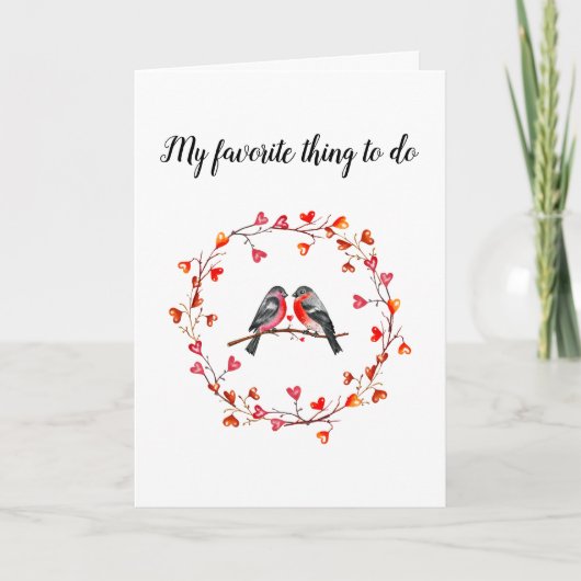 Tortelduifjes Jubileum Card Feestdagen Kaart (Voorkant)