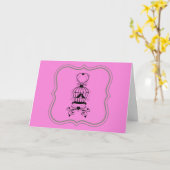 Tortelduifjes Jubileum Wenskaart Kaart (Gele Bloem)