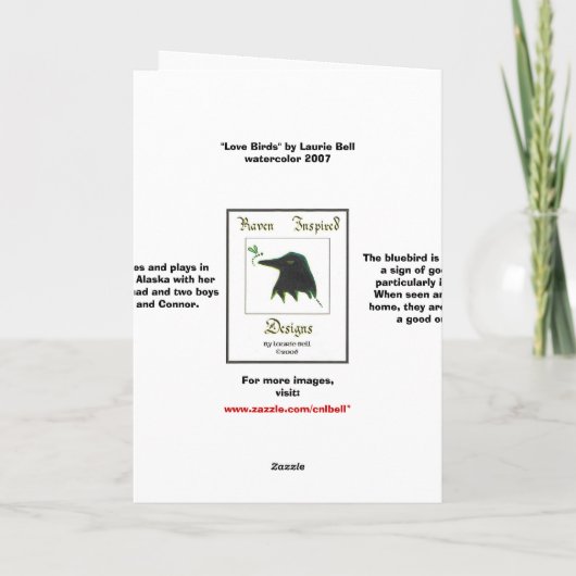 Tortelduifjes Kaart (Achterkant)