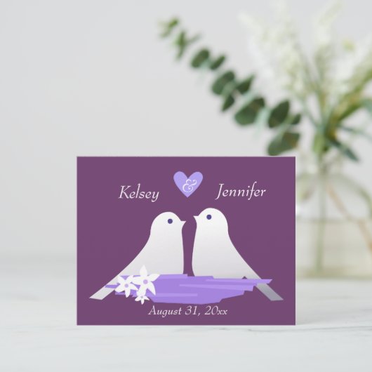 Tortelduifjes Kaart (Staand voorkant)