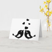 Tortelduifjes Kaart (Gele Bloem)