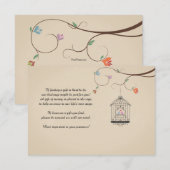 Tortelduifjes Kaarten van vogelkooien (Voorkant / Achterkant)