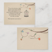 Tortelduifjes Kaarten van vogelkooien (bedrijfsomv (Voorkant / Achterkant)