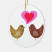 Tortelduifjes Keramisch Ornament (Links)